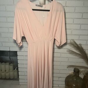 ASOS Soft Pink V-Neck Dress